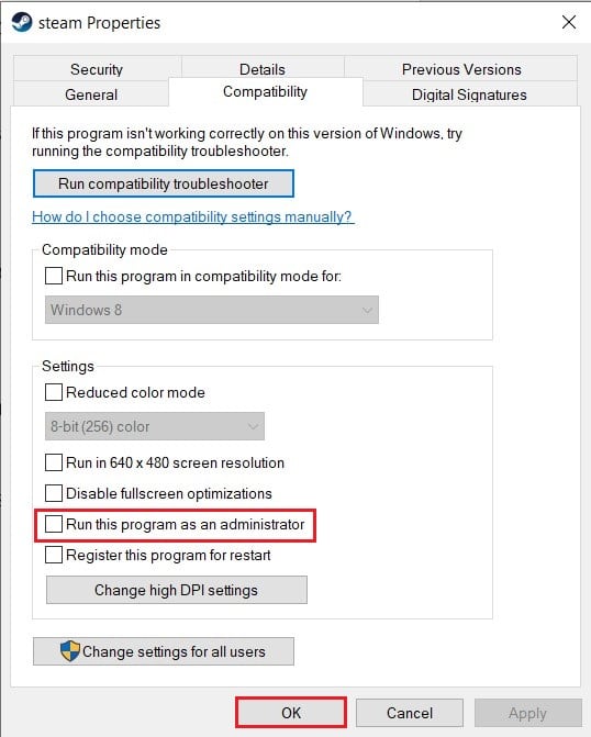Bu programı yönetici olarak çalıştırmayı etkinleştir