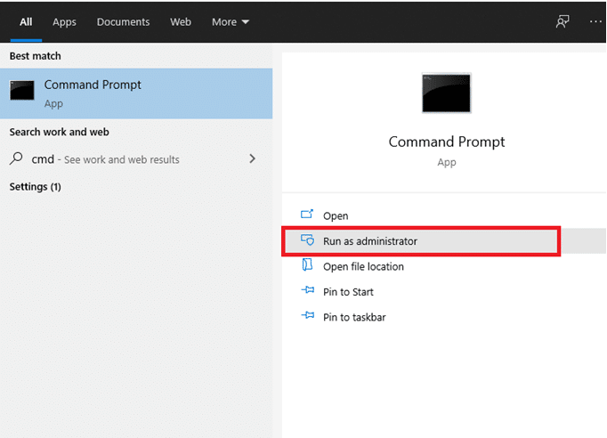 Yönetici olarak çalıştır'ı seçin.