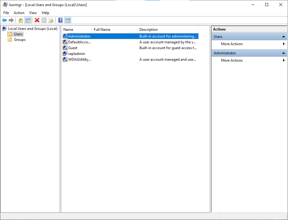 Burada, özellikler penceresini açmak için Yönetici seçeneğine çift tıklayın. | Windows 10'da Yönetici Hesabını Etkinleştirin veya Devre Dışı Bırakın