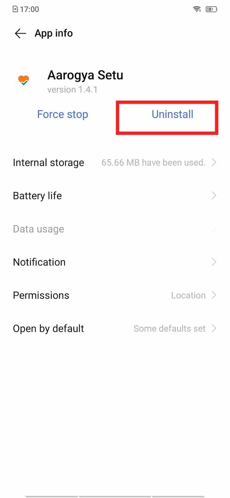 제거를 탭합니다. 확인을 눌러 확인 | 전화가 안전 모드에서 멈춤