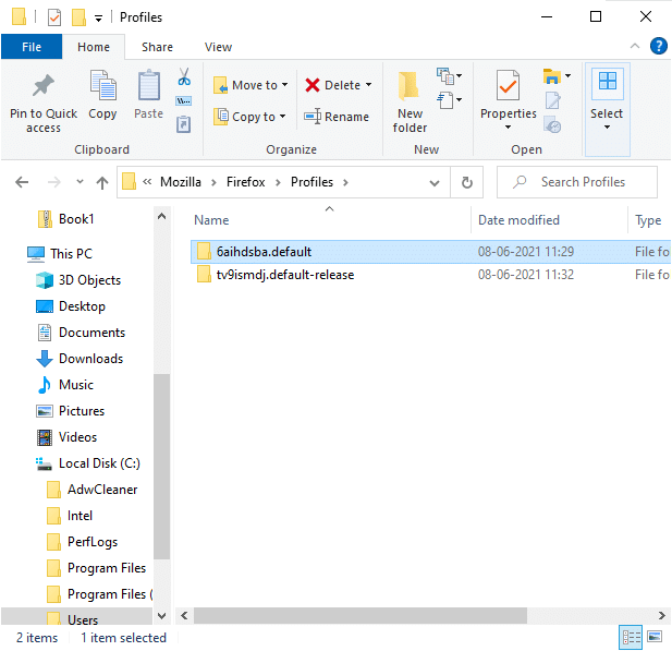 그런 다음 프로필로 이동한 다음 randomcharacters.default로 이동합니다.