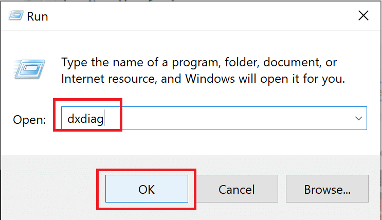 コマンドを実行してDirectX診断を起動する| No Man’s SkyCrashingを修正する方法