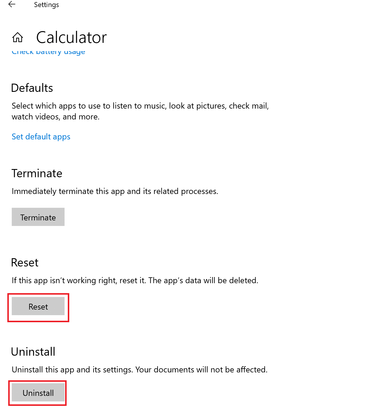 Yeni pencerede Sıfırla yerine Kaldır'a tıklayın