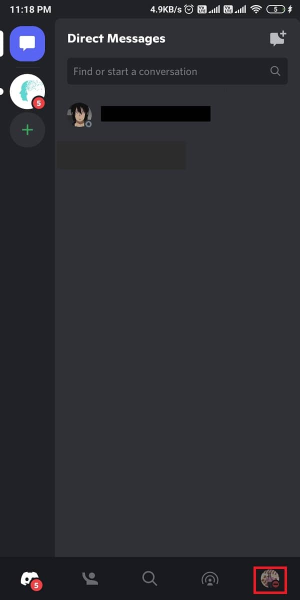 画面の左下隅に表示されている歯車のアイコンをクリックして、ユーザー設定に移動します。