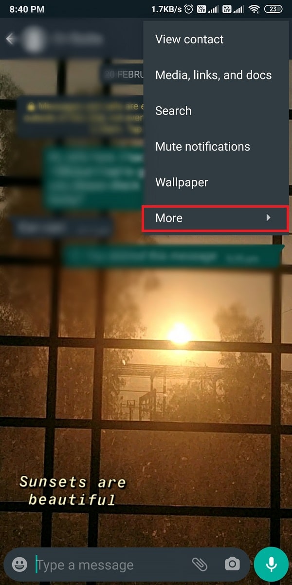 اضغط على More.how لتصدير دردشة WhatsApp بصيغة PDF | كيفية تصدير WhatsApp Chat بصيغة PDF