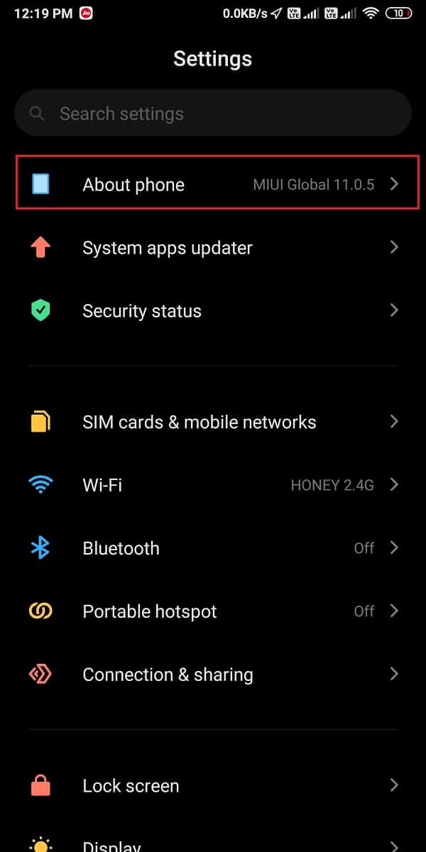 [電話について]セクションに移動します| Androidがランダムに再起動するのはなぜですか？それを修正する方法！