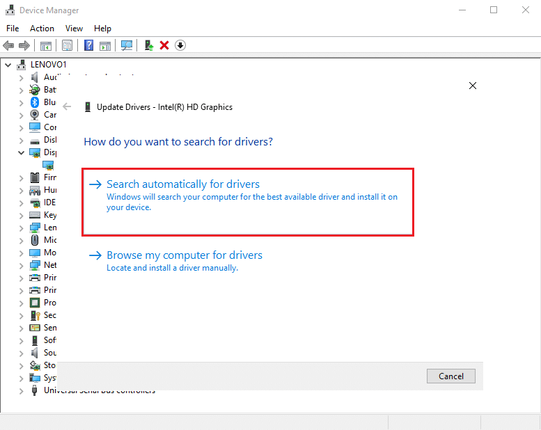 Sürücüleri otomatik olarak ara'yı seçin | Ping'inizi Düşürmenin Etkili Yolları (Yüksek Ping'i Düzeltin)
