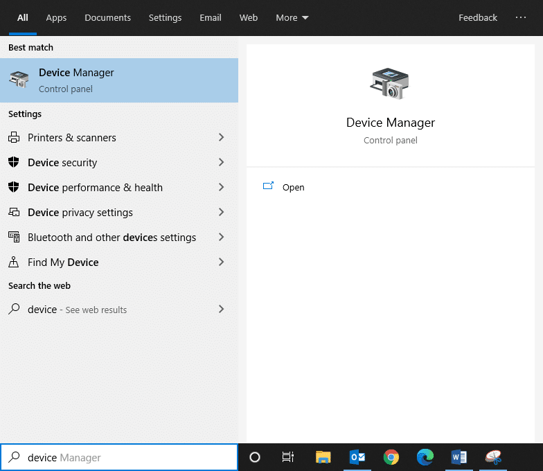 [スタート]メニューに移動し、「デバイスマネージャー」と入力します。Windows10がiPhoneを認識しない問題を修正する方法