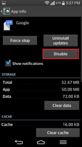 Androidのdisable-app