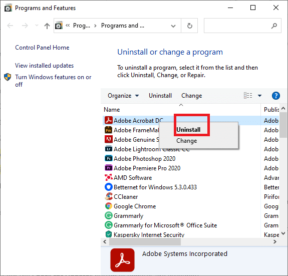ソフトウェアをアンインストールする| iCUE(Corsair Utility Engine)でデバイスが検出されない問題を修正