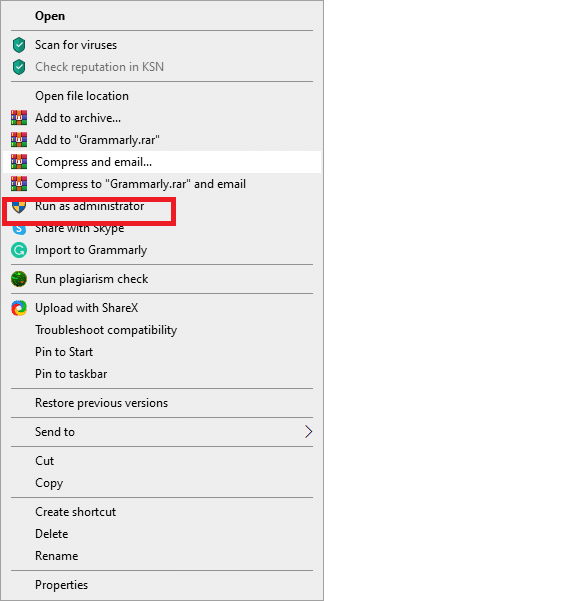 [管理者として実行]を選択します。デバイスが検出されないiCUEを修正する方法