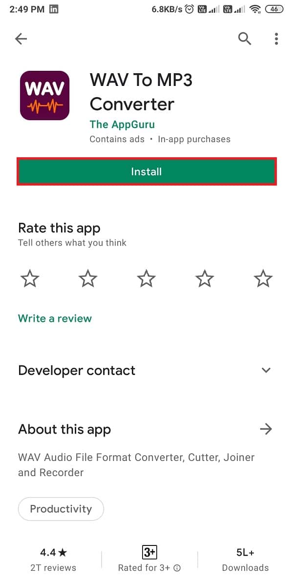 AppGuru tarafından WAV'ı MP3 Audio Converter'a yükleyin