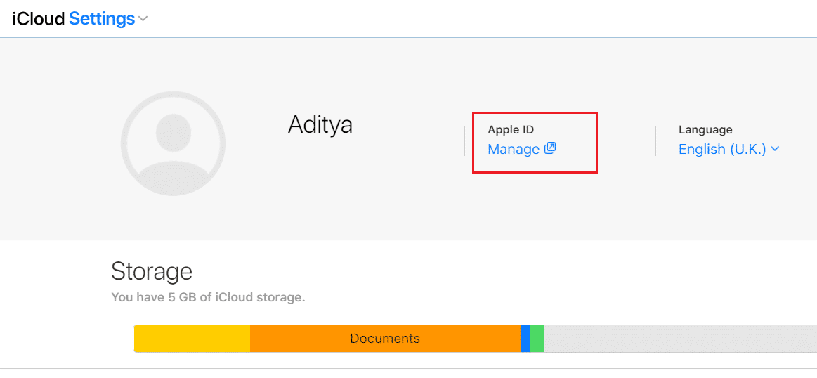 AppleIDの下の[管理]をタップします