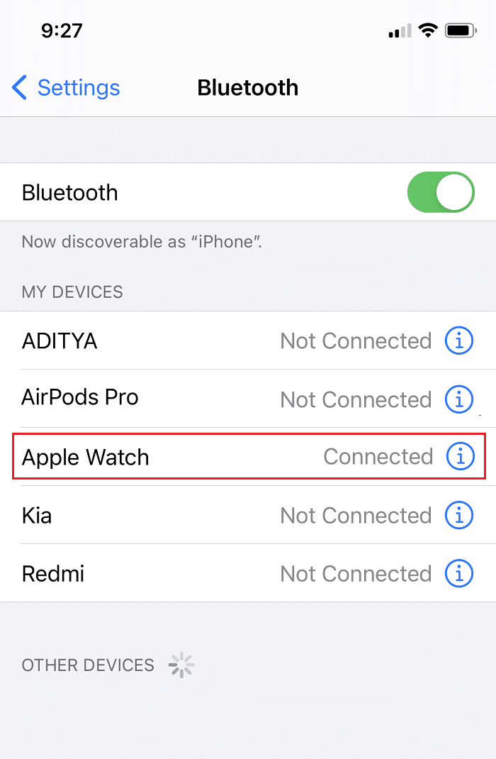 Apple Watch'un Eşleşmesini Kaldır