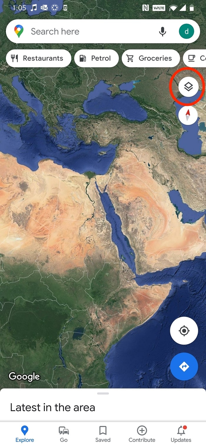 右上隅にあるプロフィールアイコンをタップします