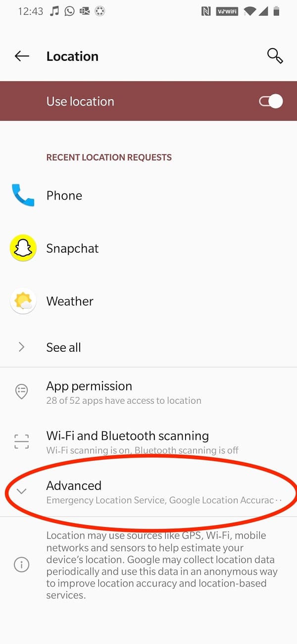 [詳細]をタップします|遅いGoogleマップを修正する方法