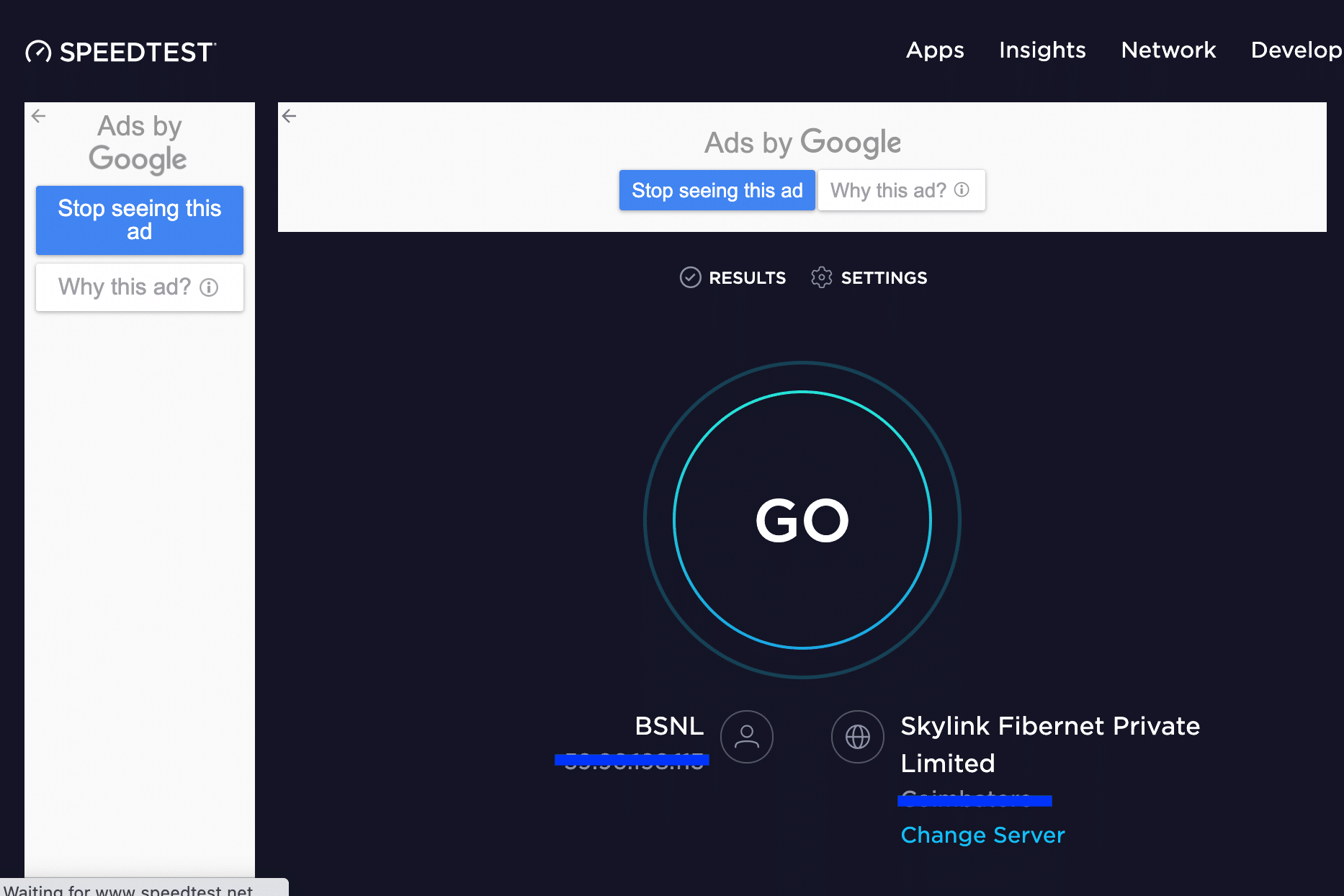 クイックインターネット速度テストを実行します。 MacでFaceTimeが機能しない問題を修正