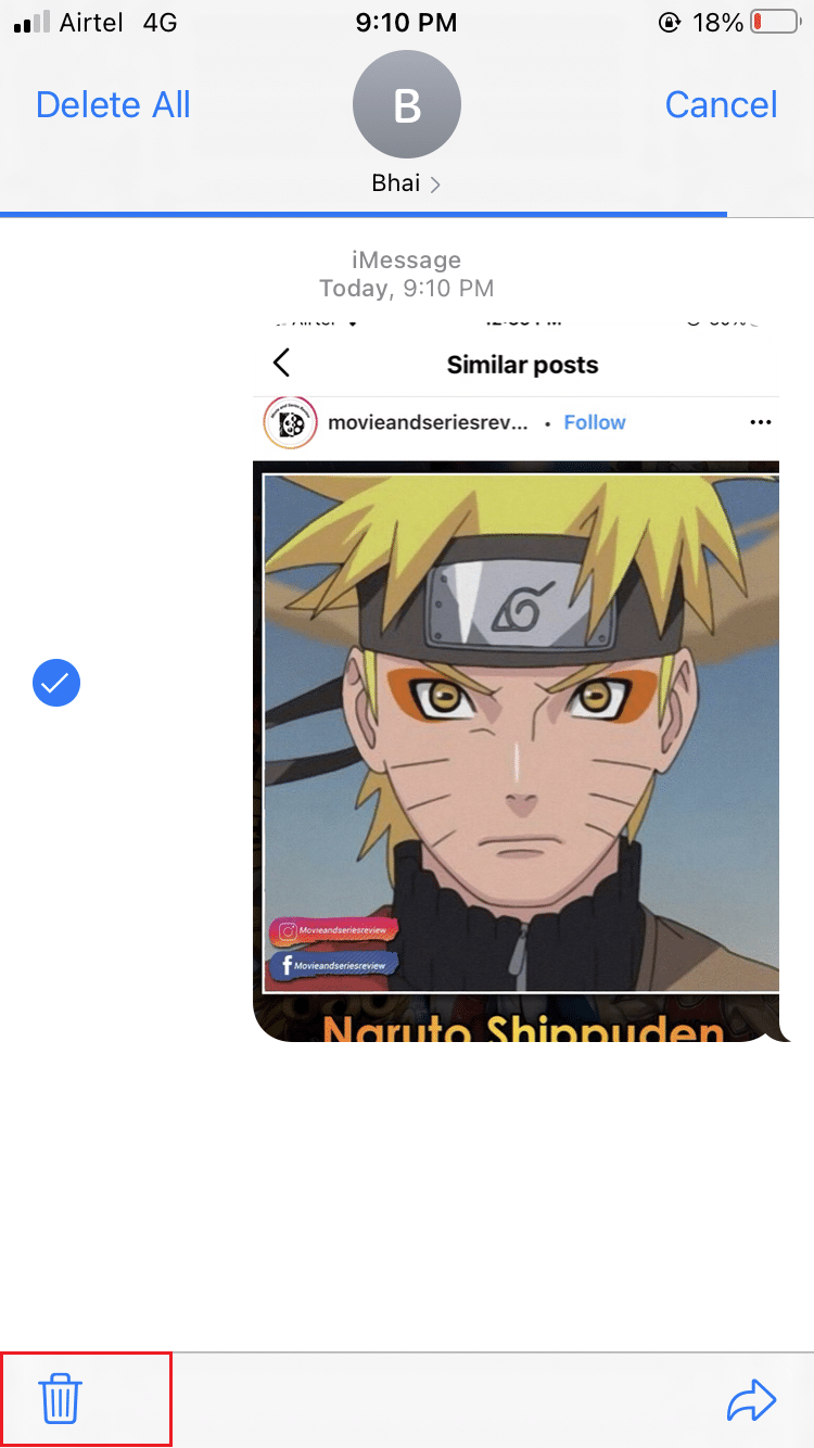 Ekranın sol alt köşesinde bulunan Çöp kutusu simgesine dokunun | iPhone Depolama Alanı Dolu sorunu Nasıl Onarılır