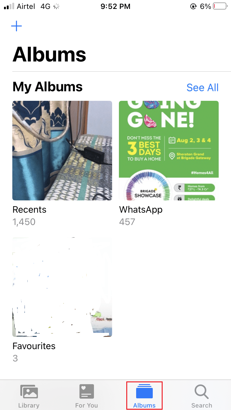 Albümler üzerine dokunun.