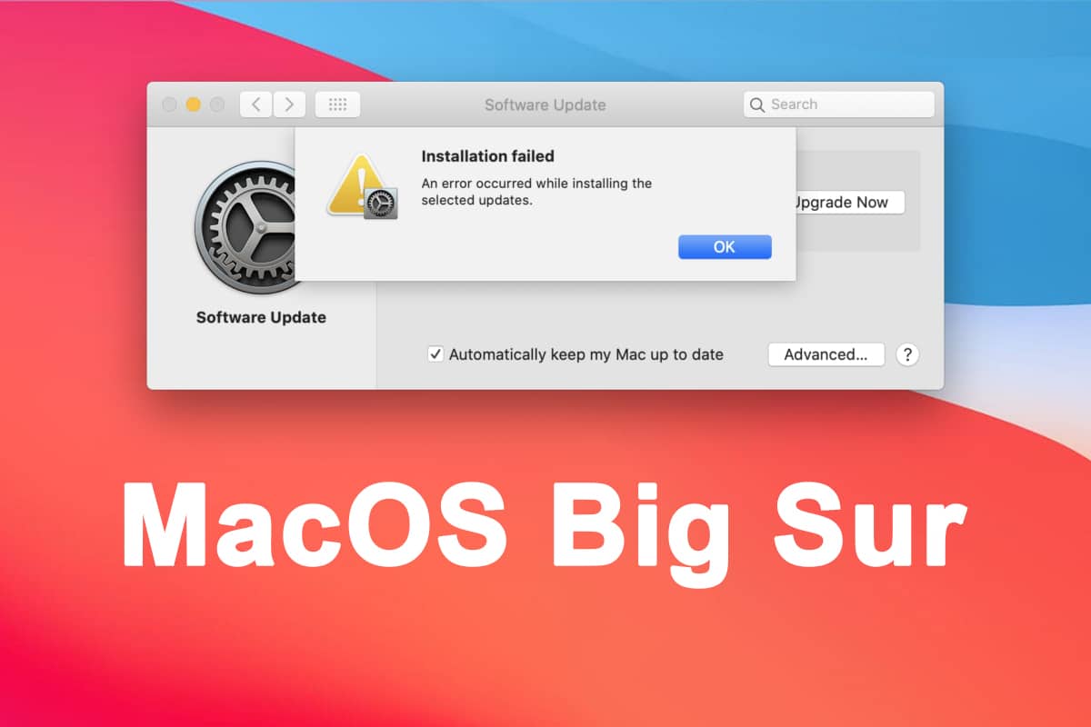 MacOS Big Sur Kurulumu Başarısız Oldu Onar