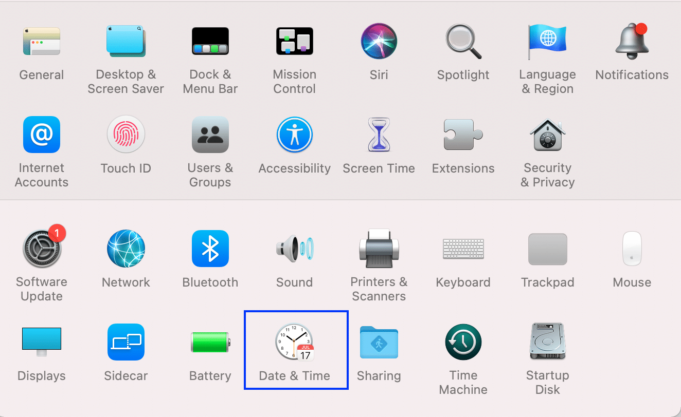 tarih ve saate tıklayın. Bu Bağlantıyı Düzeltin Özel Değil