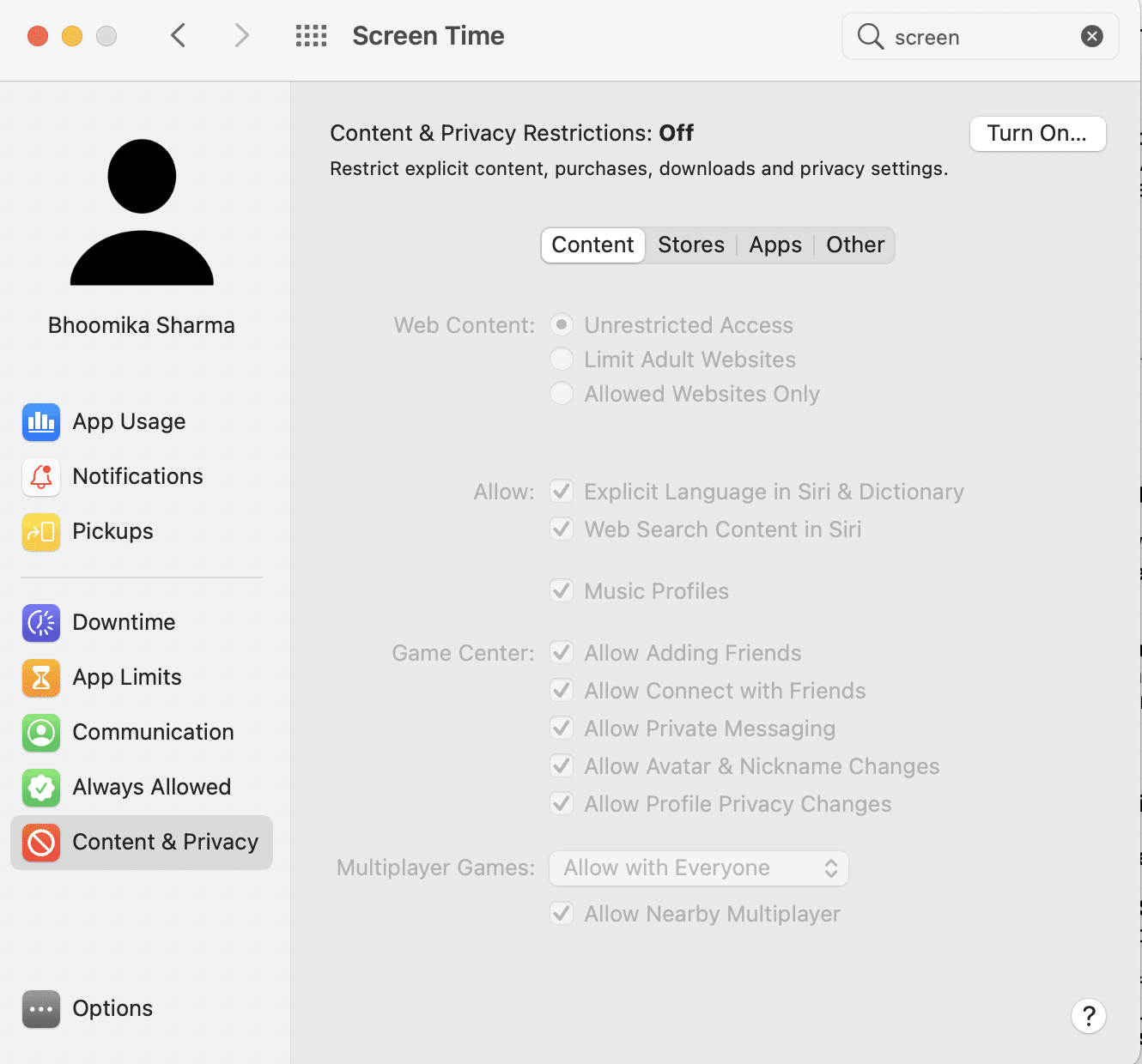 カメラの横にあるチェックボックスをオンにします。 Macカメラが機能しない問題を修正