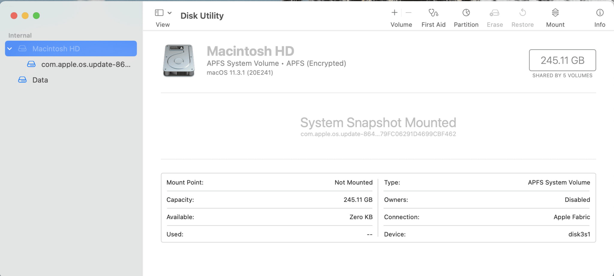 انقر فوق "ملف" من القائمة العلوية في نافذة Disk Utility | كيفية حماية مجلد بكلمة مرور في نظام التشغيل Mac