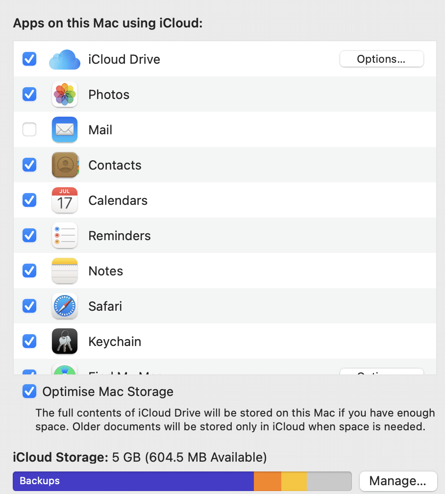 iCloudを選択し、ニュースの近くのチェックボックスをオフにします。 macOSビッグサーの問題