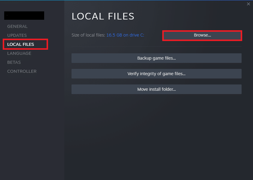 Şimdi, YEREL DOSYALAR sekmesine gidin ve bilgisayarınızdaki yerel dosyaları aramak için Gözat… seçeneğine tıklayın.