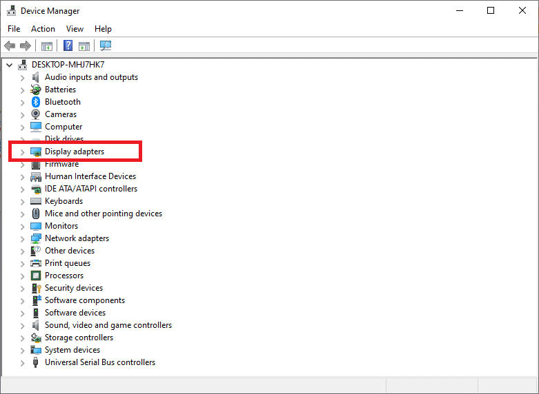 Görüntü bağdaştırıcılarını genişletin. Fallout Hatasını Düzeltin: Sıra 43 Bulunamadı veya Bulunamadı