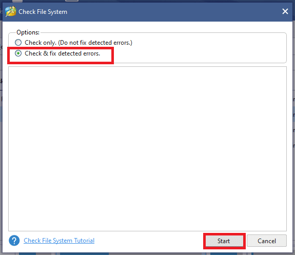 Burada Başlat seçeneğini seçin