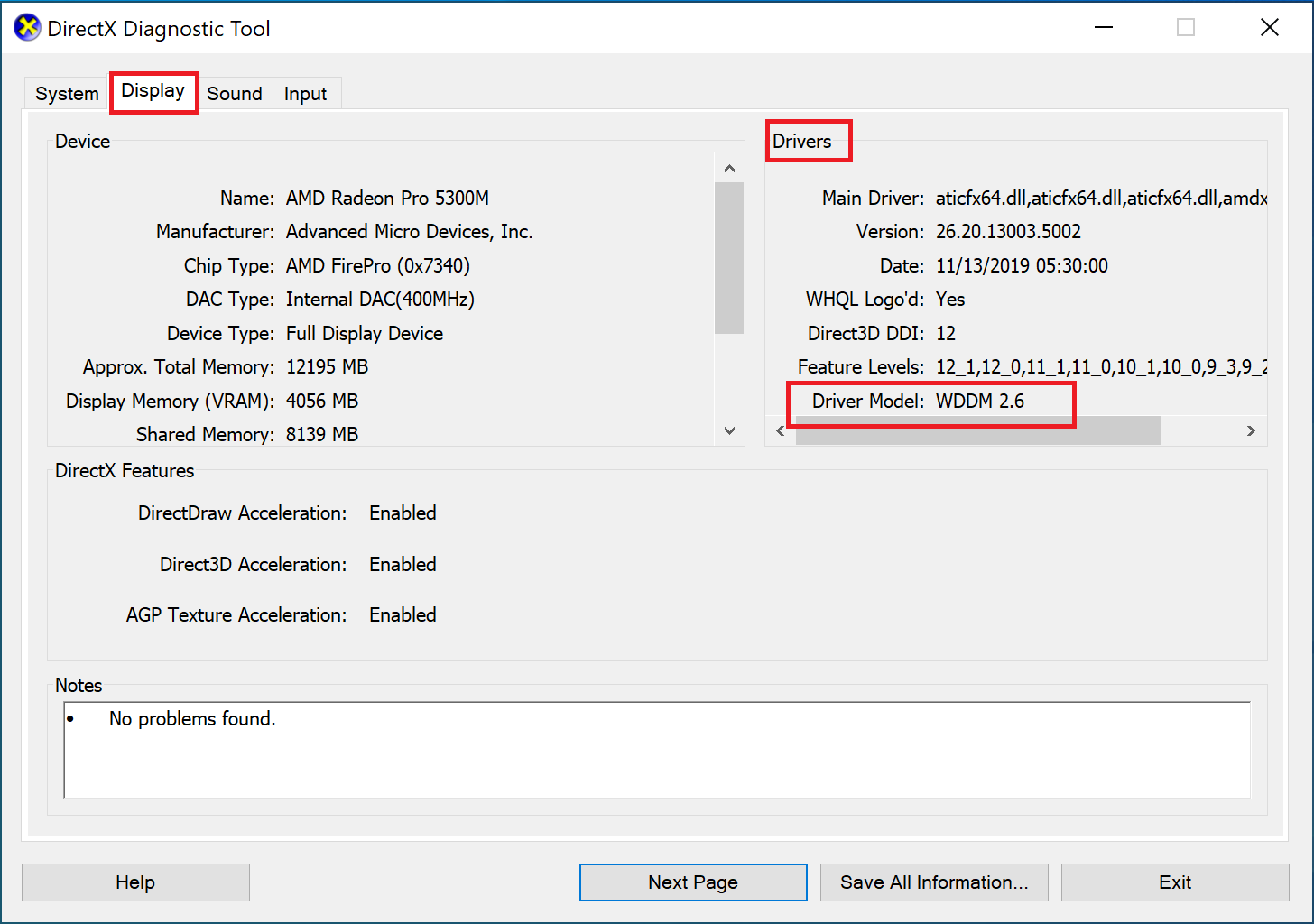 Przejdź do okienka Kierowcy po prawej stronie i sprawdź Model sterownika