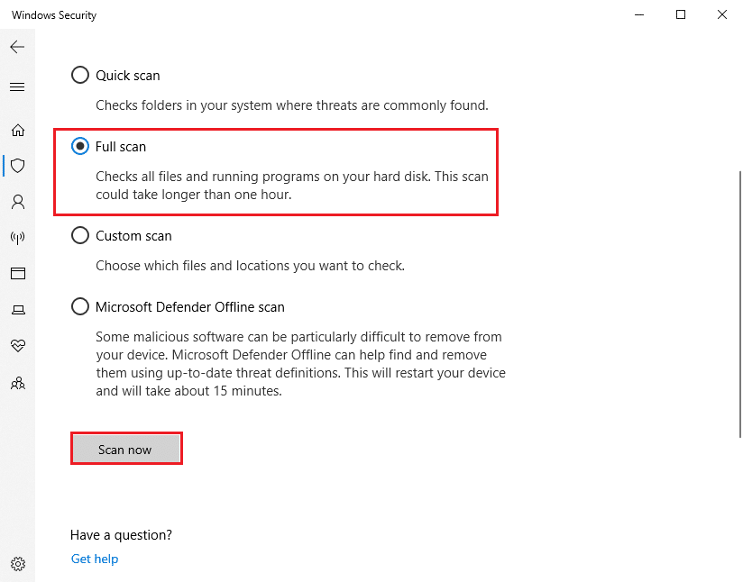Sisteminizi taramaya başlamak için şimdi tara düğmesine basın