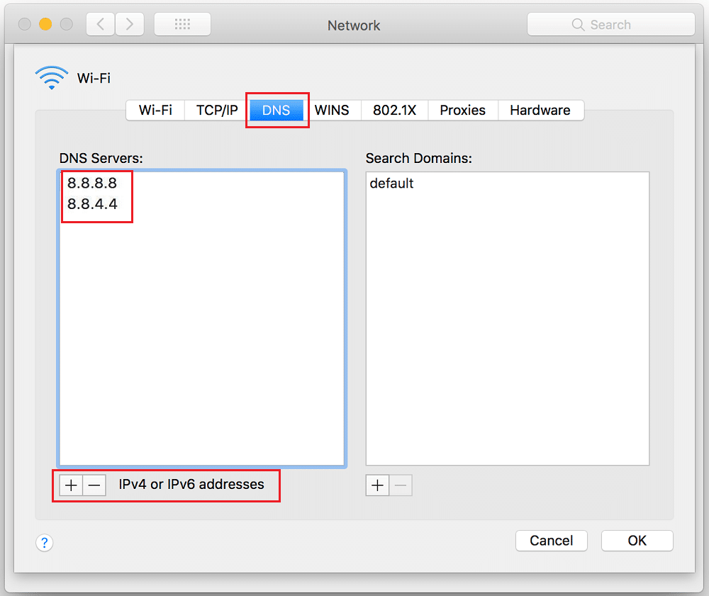 カスタムDNSを使用する