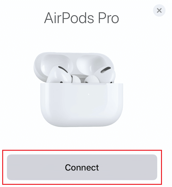 AirPod'ların iPhone'unuzla tekrar eşleştirilmesi için Bağlan düğmesine dokunun.