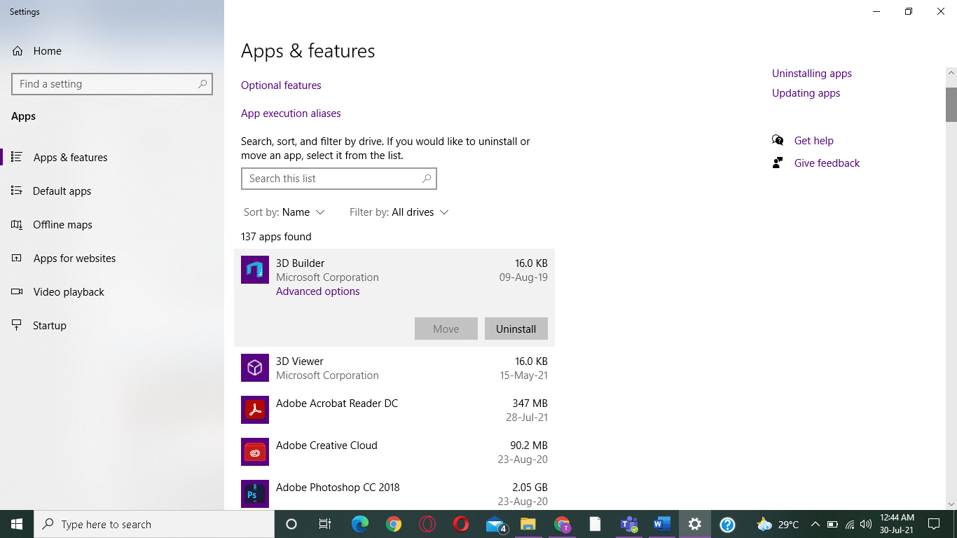 حدد البرنامج وانقر فوق إلغاء التثبيت. إصلاح الاتصال رفض عدم وجود مزيد من المعلومات خطأ Minecraft