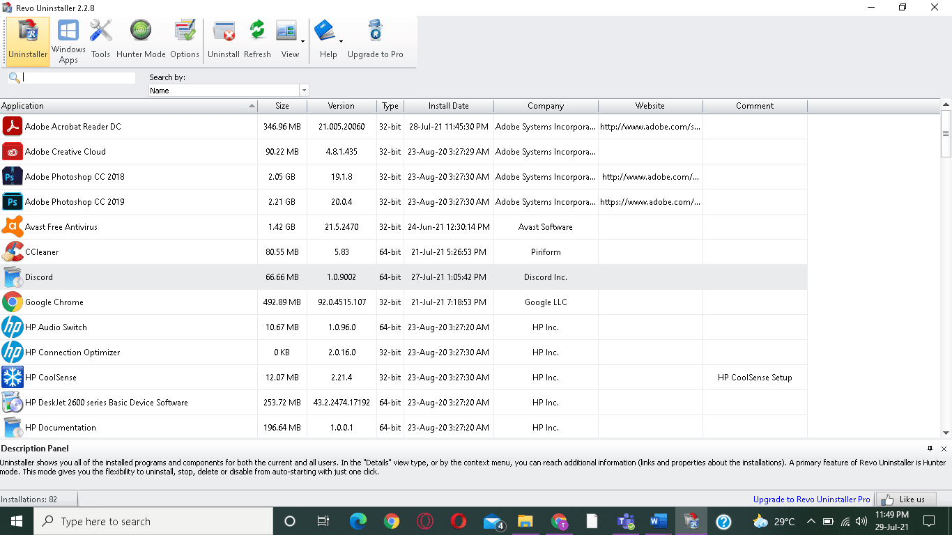 حدد البرنامج وانقر فوق إلغاء التثبيت من شريط القائمة العلوي