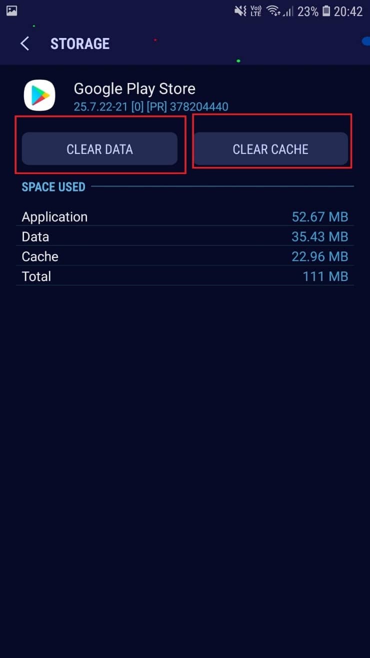 مسح ذاكرة التخزين المؤقت للبيانات الواضحة. كيفية إصلاح خطأ Play Store DF-DFERH-01