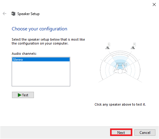 여기에서 다음을 클릭하여 앞으로 이동합니다. Windows 10에서 소리가 계속 끊기는 문제 수정