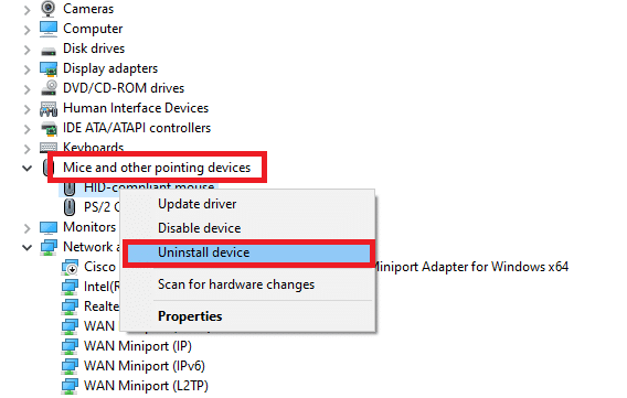 الآن ، حدد وقم بتوسيع الفئران وأجهزة التأشير الأخرى. إصلاح عجلة الماوس لا يتم التمرير بشكل صحيح