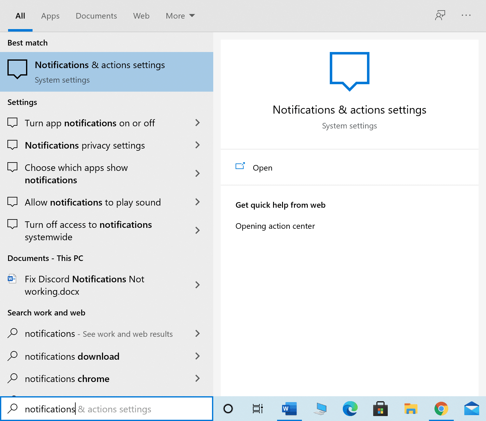 Windows bildirimlerini ve eylem ayarlarını açın | Windows 10'da Yüksek CPU Kullanımı Nasıl Onarılır?