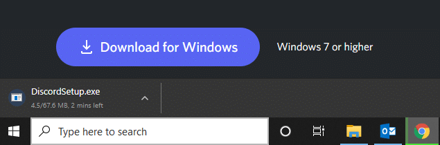 ここに添付されているリンクをクリックしてDiscordをダウンロードし、インストールが完了するのを待ちます。 Discord GoLiveが表示されない問題を修正