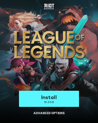 Sekarang, klik opsi Instal | Perbaiki Penurunan Bingkai League of Legends