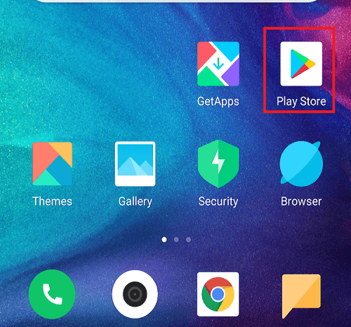 Buka aplikasi Play store dengan mengklik ikonnya