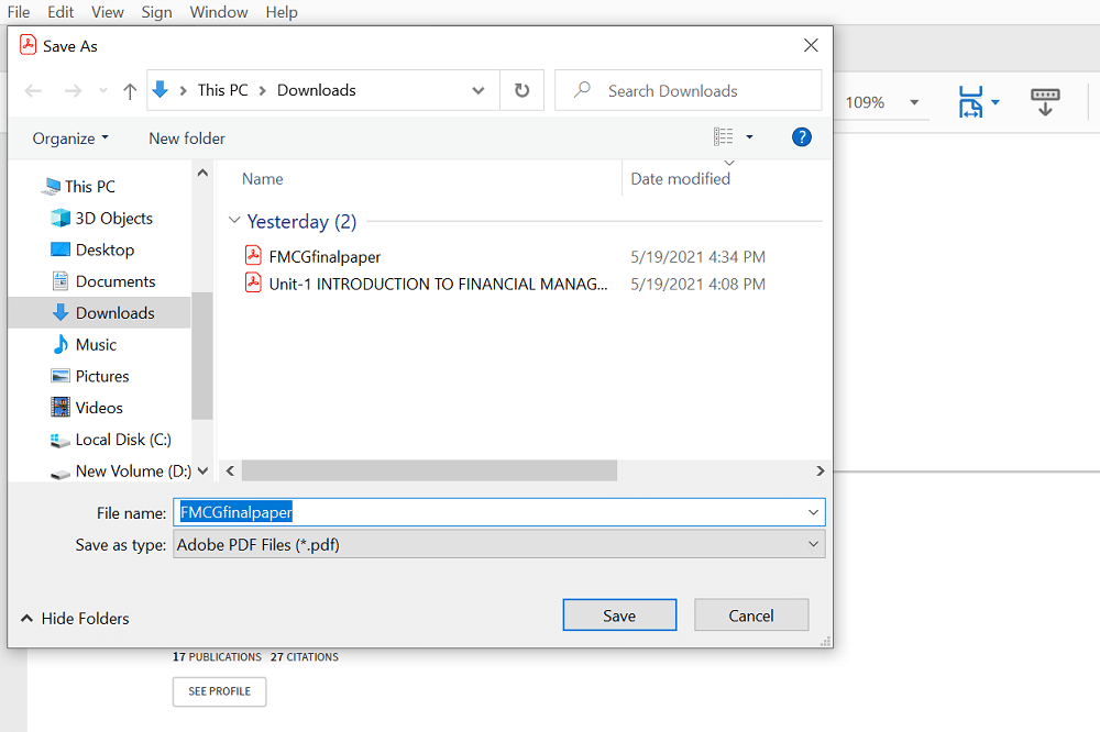 원하는 위치에 파일을 저장합니다. 품질을 잃지 않고 PDF 파일 크기를 줄이는 방법