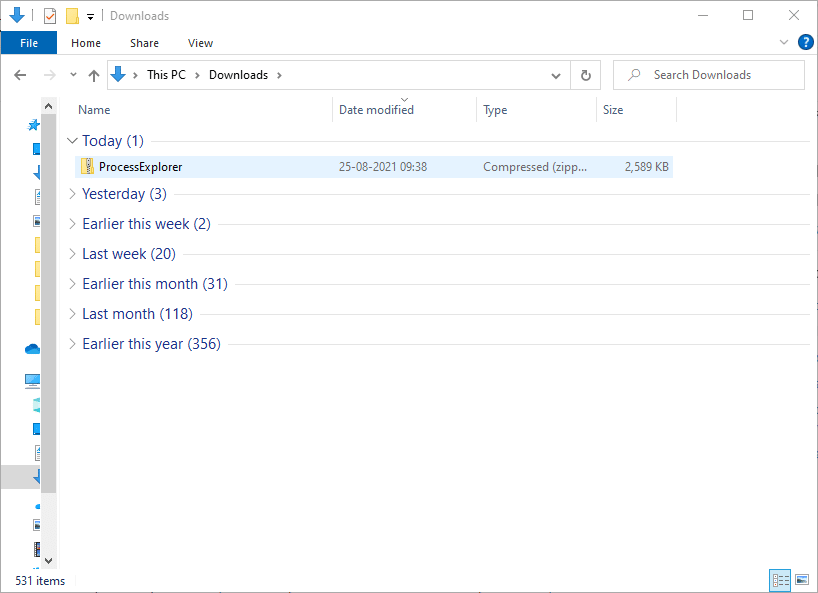 ไปที่การดาวน์โหลดของฉันและแตกไฟล์ ZIP ไปยังเดสก์ท็อปของคุณ วิธีสิ้นสุดงานใน Windows 10