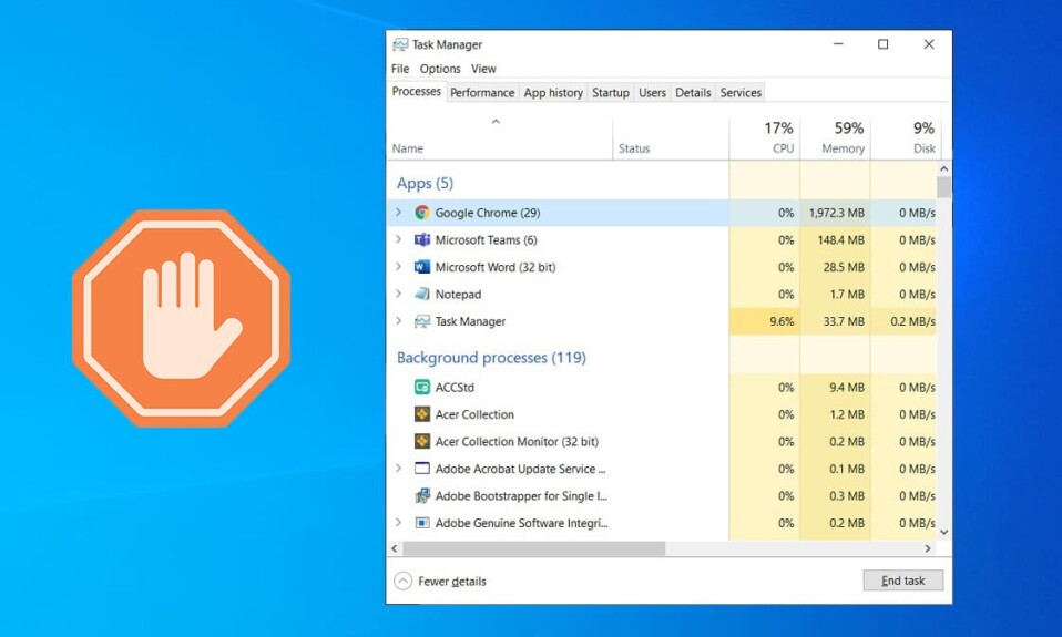 วิธีสิ้นสุดงานใน Windows 10