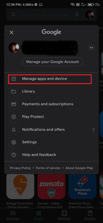 Ora tocca l'icona Profilo. Correzione Sfortunatamente il processo com.android.phone si è interrotto