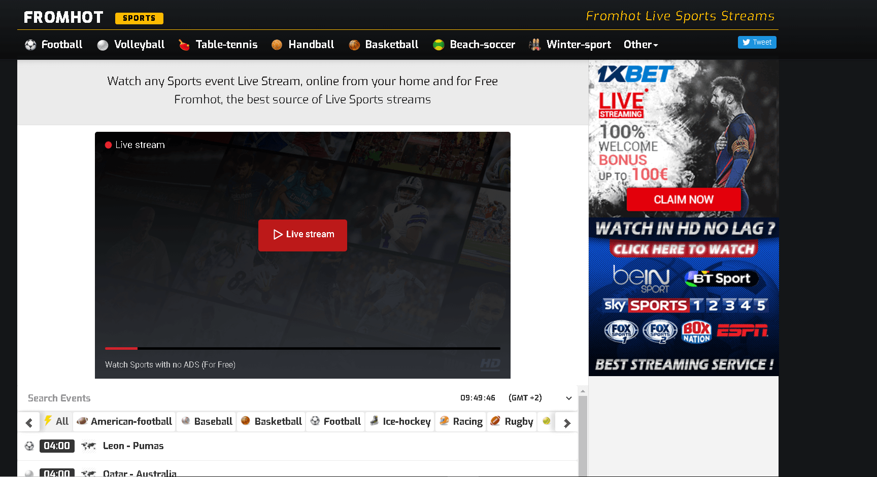 จากHot | เว็บไซต์สตรีมมิ่งกีฬาฟรียอดนิยม
