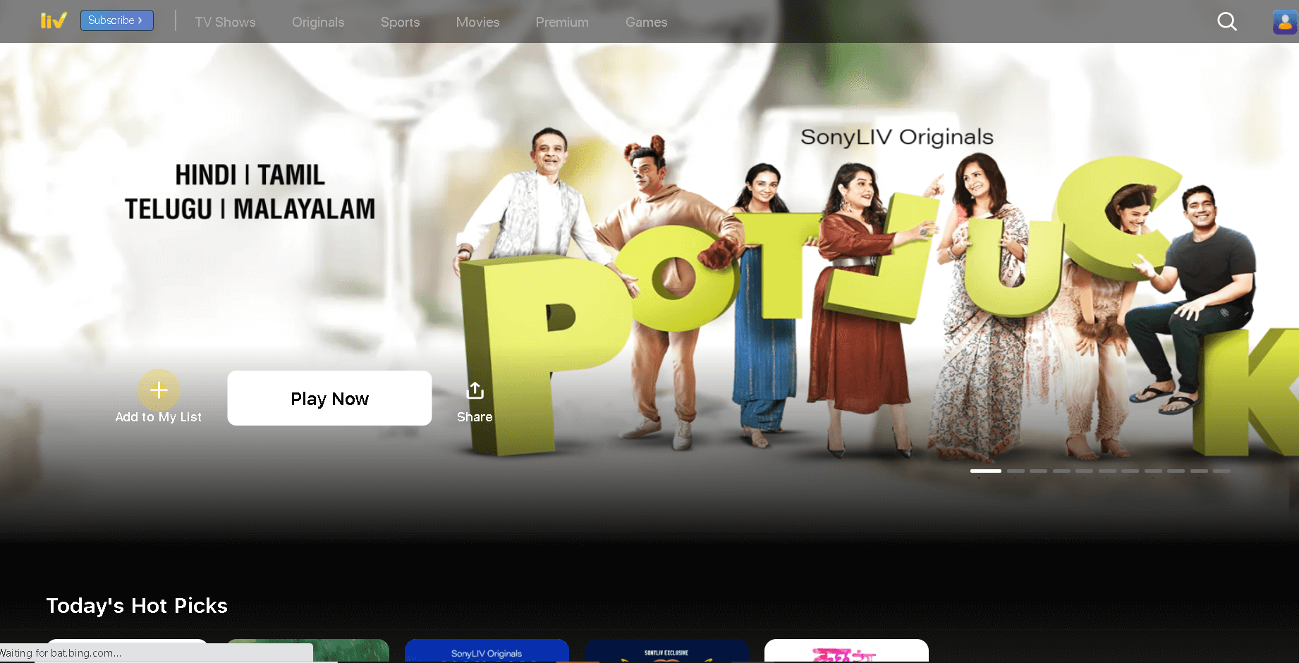 ไซต์สตรีมมิ่งกีฬาฟรียอดนิยมของ SonyLIV